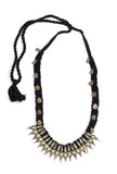Akshara Black Tribal Brass Necklace