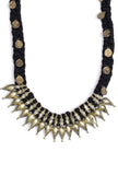 Akshara Black Tribal Brass Necklace