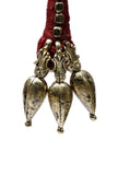 Aradia Maroon Tribal Brass Earrings