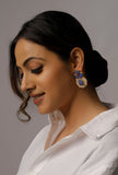 Prussian Blue Pearl Earrings