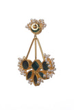 Steal Blue Stone Pearl Earrings
