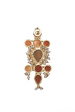 Narangi Orange Gold Stone Pearl Earrings