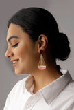 Cherry Red Gold Chain Earrings