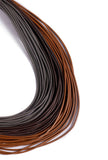 Umber Brown Cruelty Free Leather Layered Necklace