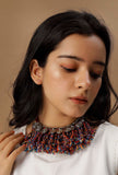 Saami Red Contrast Thread Tribal Necklace