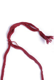 Saami Red Contrast Thread Tribal Necklace