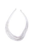Irish White Cruelty Free Leather Layered Necklace