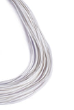 Irish White Cruelty Free Leather Layered Necklace