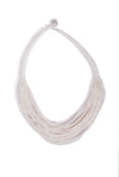 Sand White Layered Thread Necklace
