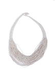 Ivory White Layered Thread Necklace