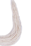 Lace White Coin Layered Thread Necklace