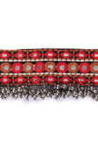 Red and Black Kutch Embroidery Choker