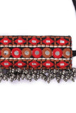 Red and Black Kutch Embroidery Choker