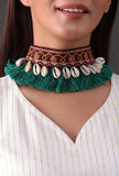 Emerald Green Thread Kutch Choker