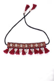 Ruby Red Thread Cowry Shell Kutch Choker