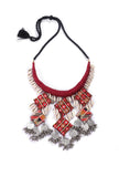 Burgundy Red Kutch Cowry Shell Necklace