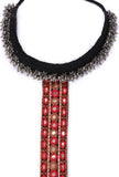 Black with Silver Beads Kutch Choker