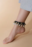 Black Cowrie Shell Anklet for Tribal Style