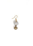 White Bead & Ghungroo Tribal Earrings