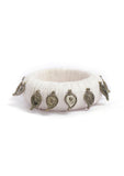 White Thread Wooden Bangles