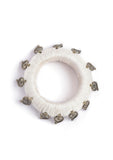 White Thread Wooden Bangles