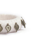 White Thread Wooden Bangles