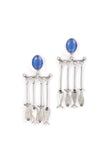 Marine Blue Brass Earrings