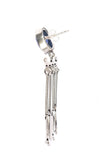 Marine Blue Brass Earrings