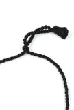 Red & Black Thread & German Silver Tribal Choker With Bold Pendant