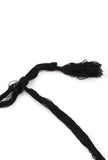 Black Thread & Square Motif German Silver Tribal Choker & Earrings