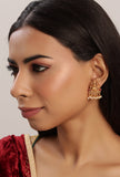Divine Laxmi Devi Pearl Moti Latkan Set With High Gold Finish