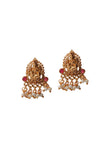 Divine Laxmi Devi Pearl Moti Latkan Set With High Gold Finish