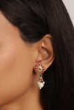 South Indian Laxmi Devi Pearl Necklace Ensemble