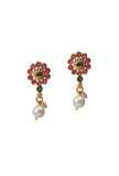 South Indian Laxmi Devi Pearl Necklace Ensemble