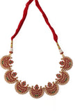 Handcrafted Antique Kemp Choker And Chand Jhumka Set