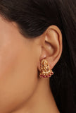 Divine Temple Jewellery Set In Alloy With Antique Finish