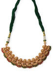 Divine Temple Jewellery Set In Alloy With Antique Finish