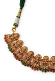 Divine Temple Jewellery Set In Alloy With Antique Finish