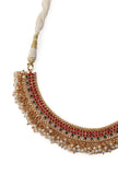 Stunning Guttapusalu Necklace & Jhumka Set In Antique Gold