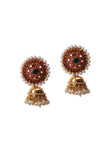 Stunning Guttapusalu Necklace & Jhumka Set In Antique Gold