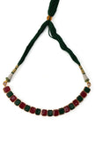 Simple Sufi Style Choker Set With Antique Gold Finish