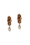 Antique Finish Laxmi Devi Jewellery Set With Square Stones