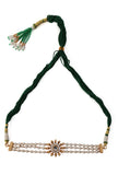 Traditional Round Ethnic Choker With 3-Layer Moti Mala And Earrings