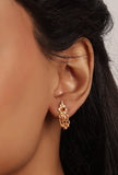 Patva Beaded Thin Choker Set With Small Stud Earrings