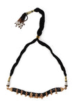 Patva Beaded Thin Choker Set With Small Stud Earrings