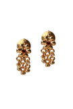 Patva Beaded Thin Choker Set With Small Stud Earrings