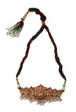 Traditional Laxmi Devi Neck Center Choker Set With Antique Finish
