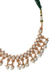 Kundan, Beads, And Kemp Combination Antique Gold Jewellery Set With Pair Studs