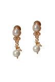Kundan, Beads, And Kemp Combination Antique Gold Jewellery Set With Pair Studs