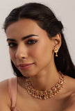 Peacock Inspired Antique Gold Finish Jewellery Set